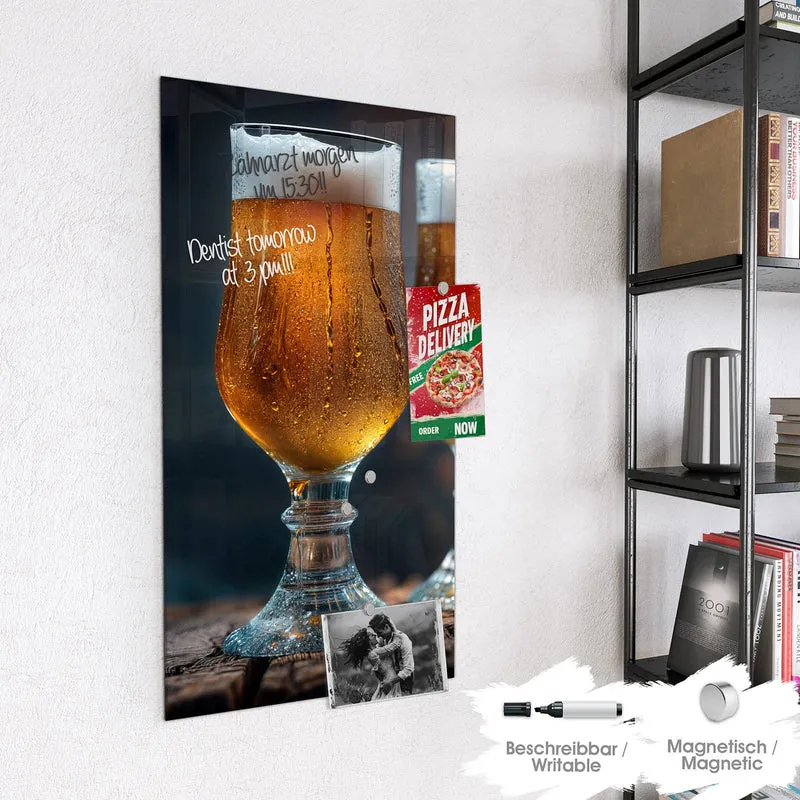 Magnettafel - Bier mit Schaumkrone