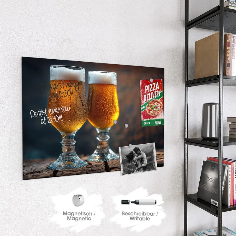 Magnettafel - Bier mit Schaumkrone