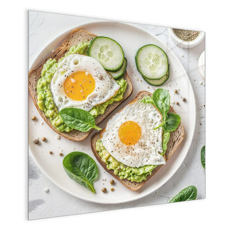 Magnettafel - Brot und Avocado