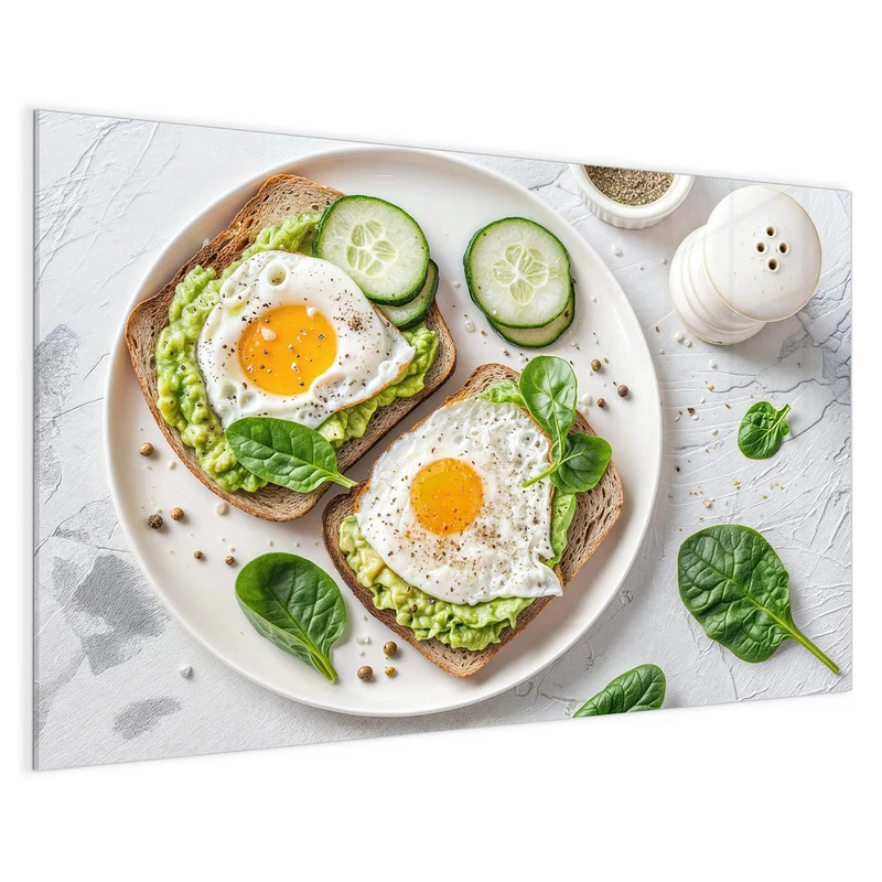 Magnettafel - Brot und Avocado