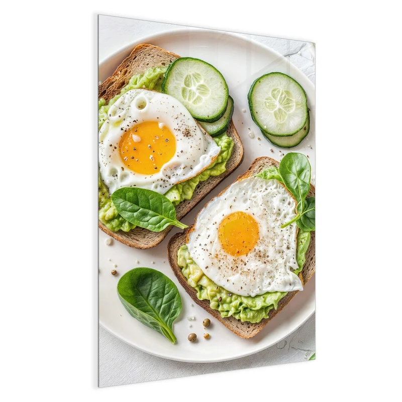 Magnettafel - Brot und Avocado