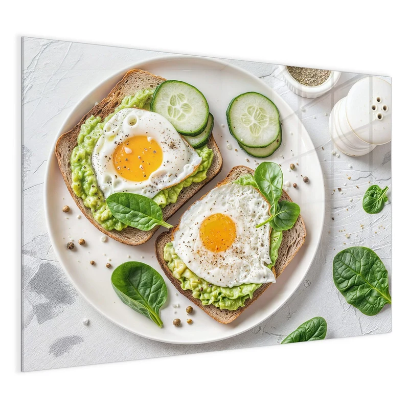 Magnettafel - Brot und Avocado