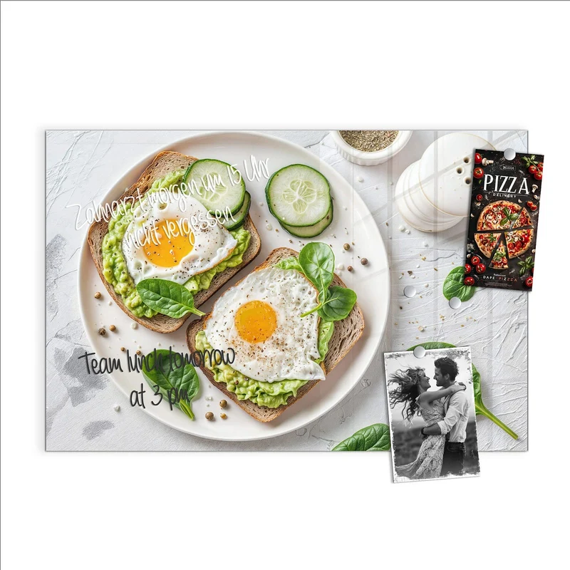 Magnettafel - Brot und Avocado