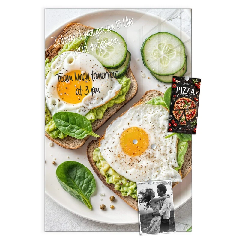 Magnettafel - Brot und Avocado