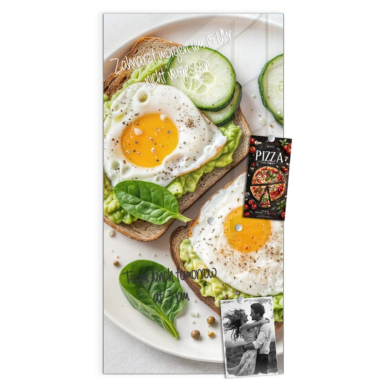 Magnettafel - Brot und Avocado