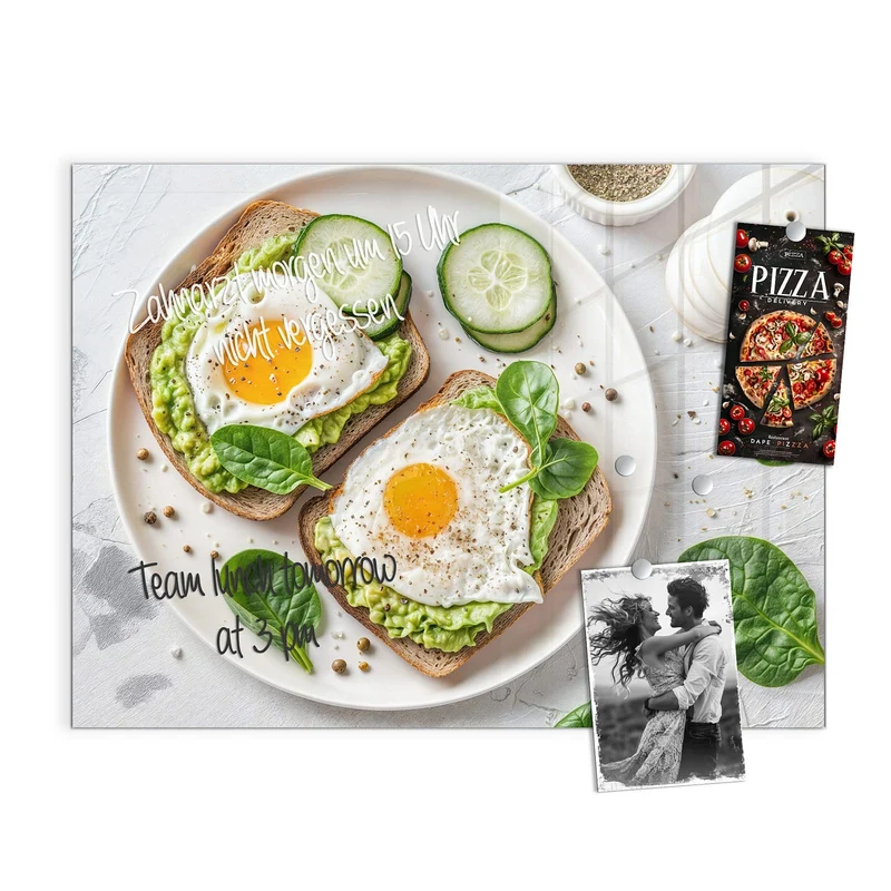 Magnettafel - Brot und Avocado