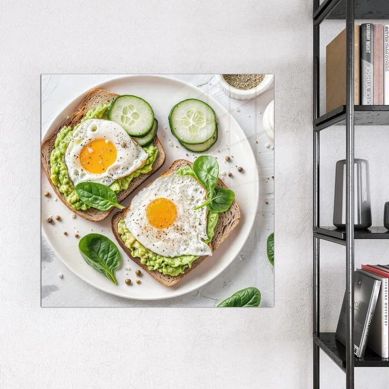 Magnettafel - Brot und Avocado