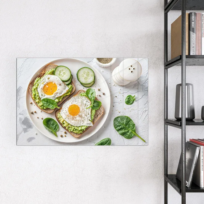 Magnettafel - Brot und Avocado
