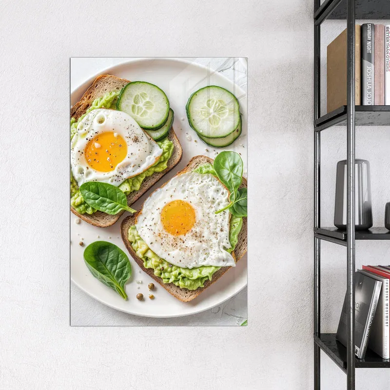 Magnettafel - Brot und Avocado