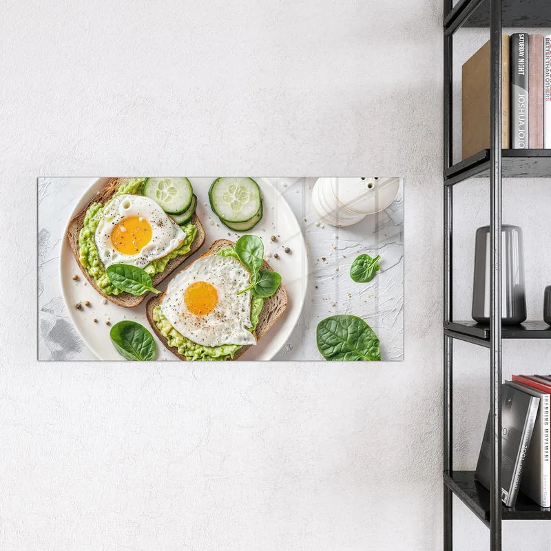 Magnettafel - Brot und Avocado