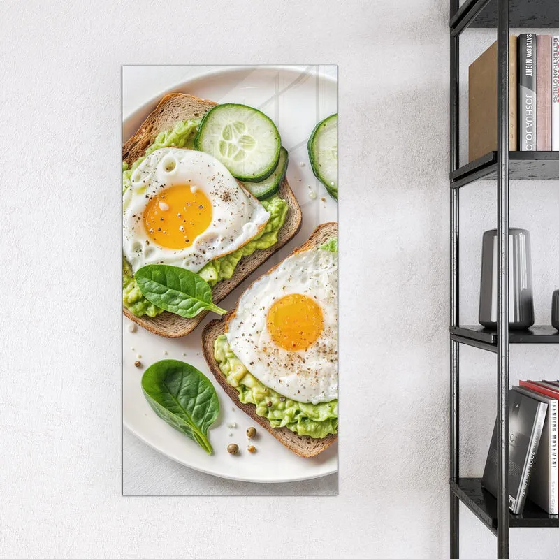 Magnettafel - Brot und Avocado