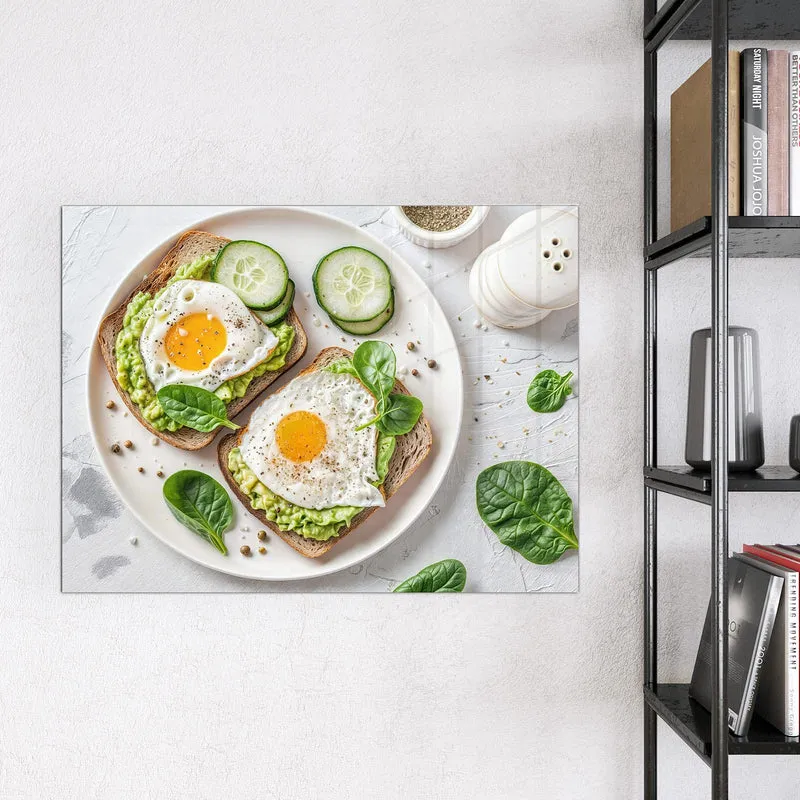 Magnettafel - Brot und Avocado