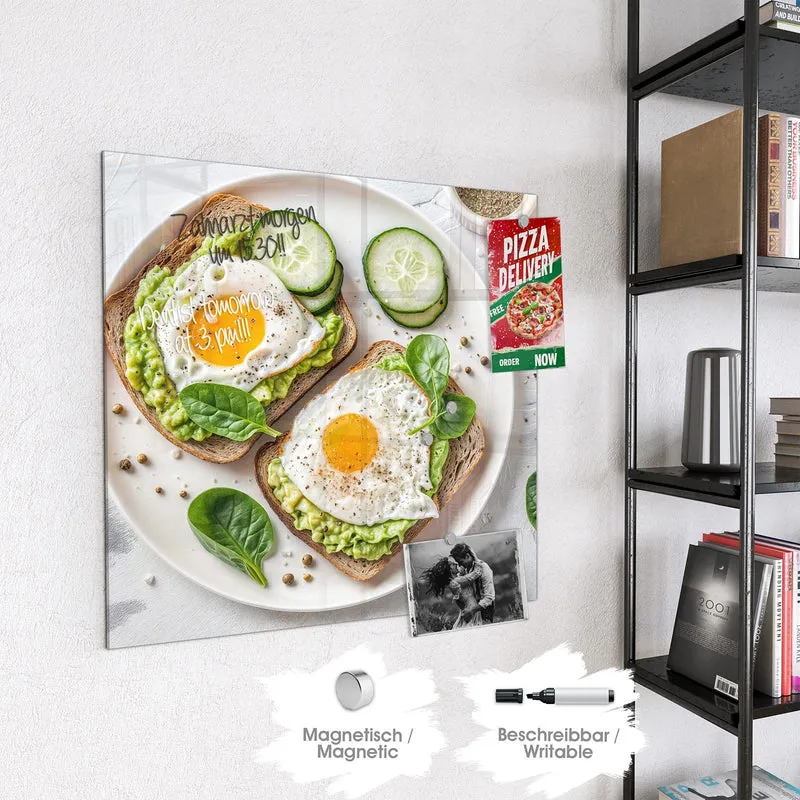 Magnettafel - Brot und Avocado