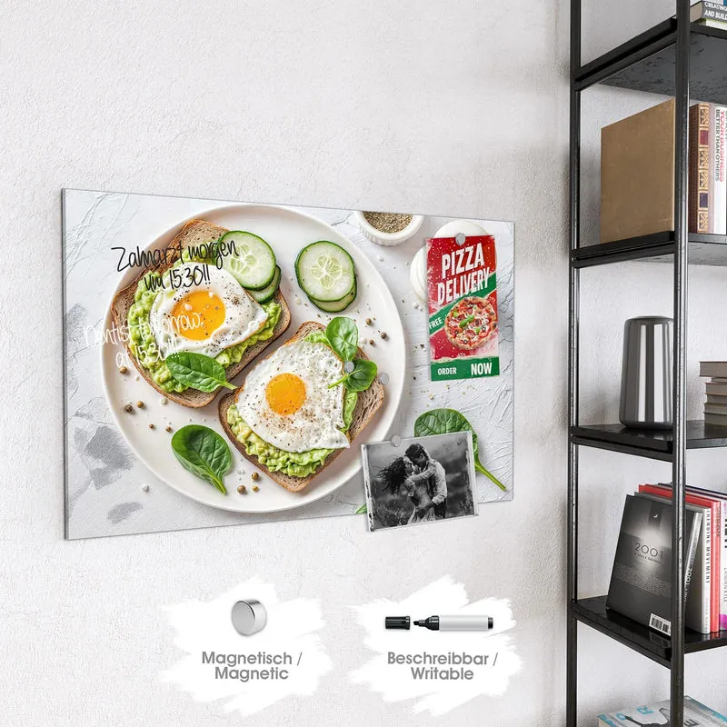 Magnettafel - Brot und Avocado