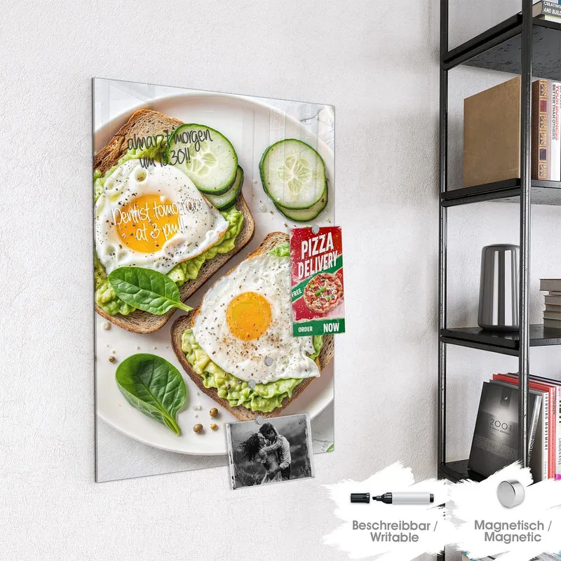 Magnettafel - Brot und Avocado