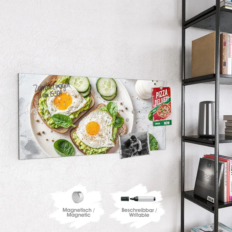 Magnettafel - Brot und Avocado