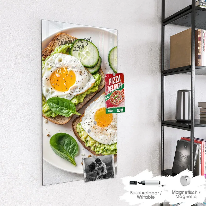 Magnettafel - Brot und Avocado