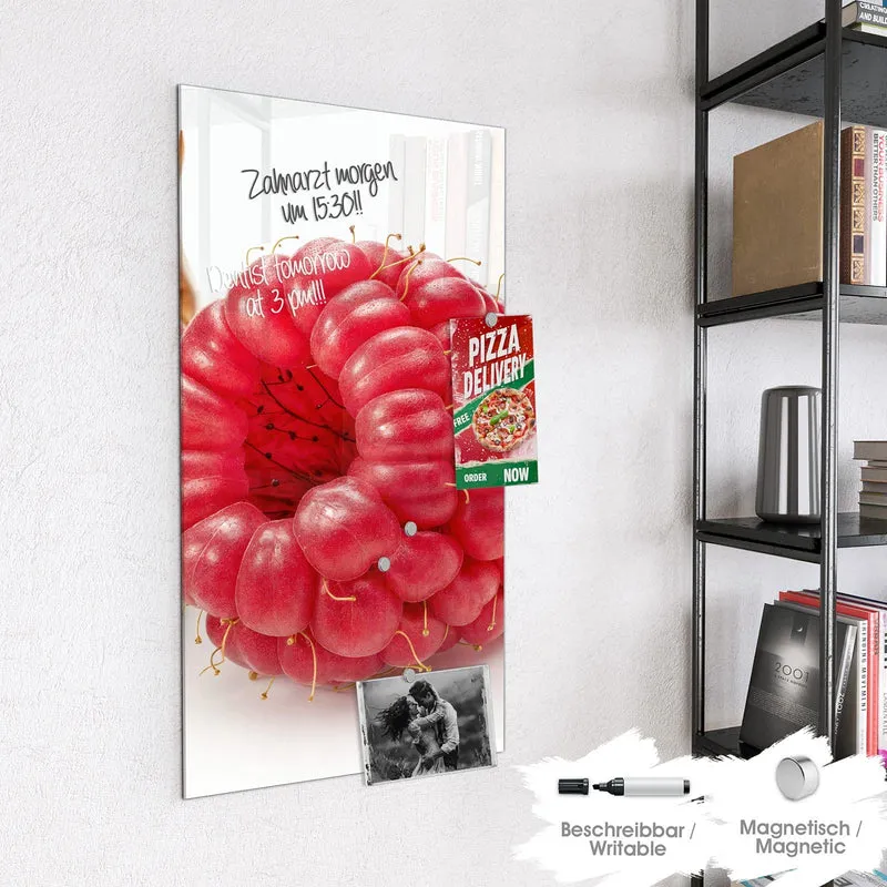 Magnettafel - Surreale Himbeeren