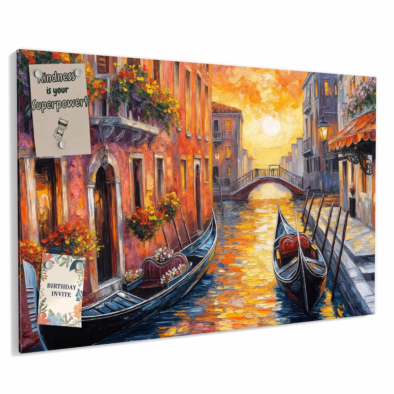 Metall Magnettafel - Gondel in Venedig