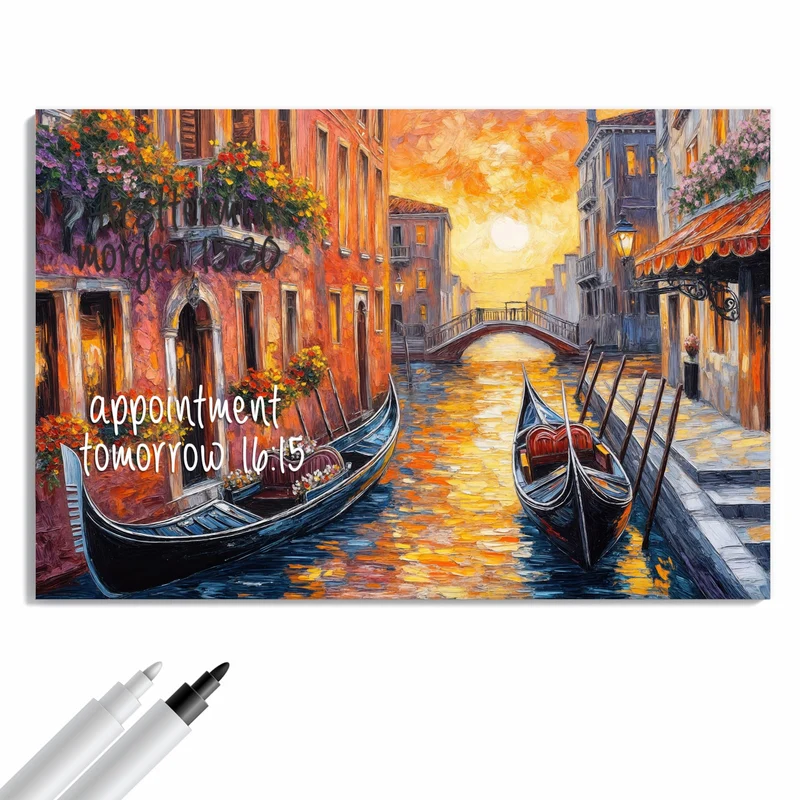 Metall Magnettafel - Gondel in Venedig