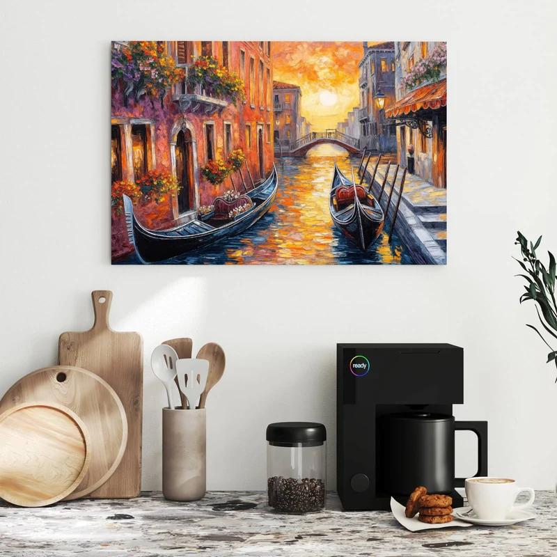 Metall Magnettafel - Gondel in Venedig