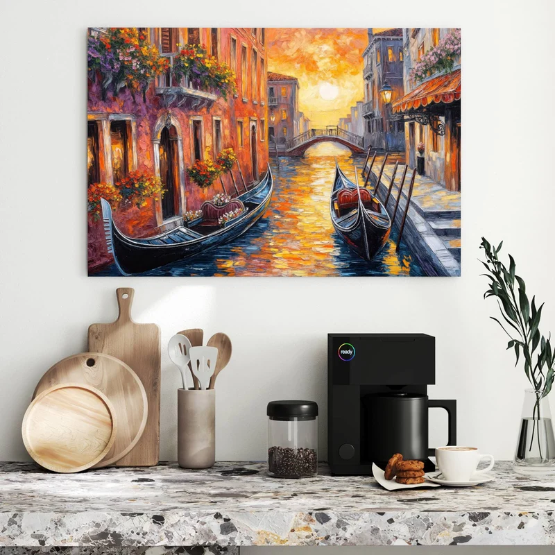Metall Magnettafel - Gondel in Venedig