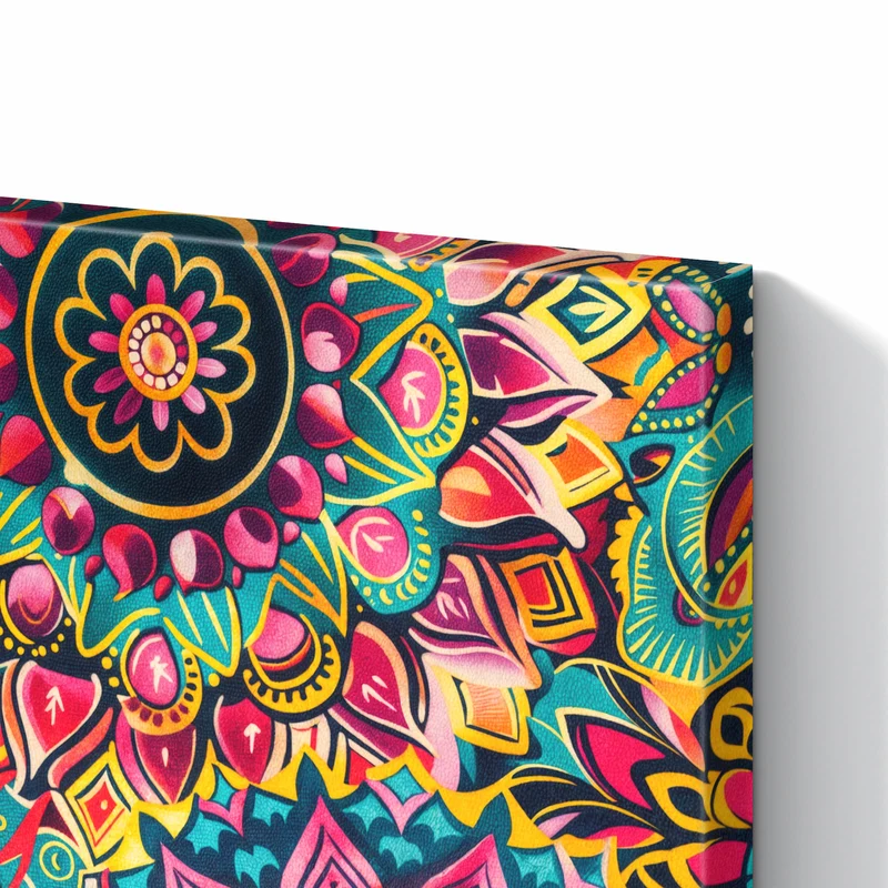 Metall Magnettafel - Bunte Mandalas