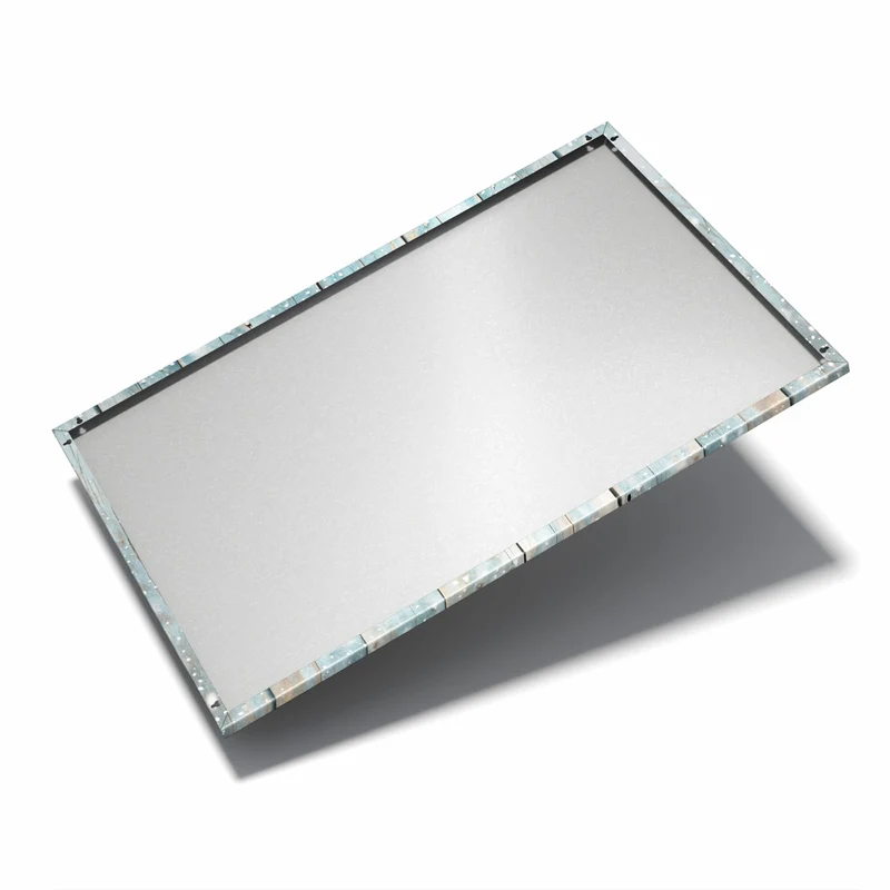 Metall Magnettafel - Schneeflocken auf Holz