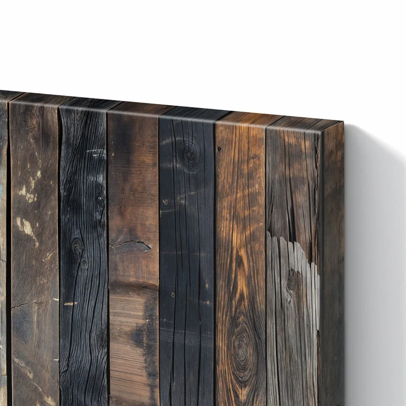 Metall Magnettafel - Braune Holzdielen