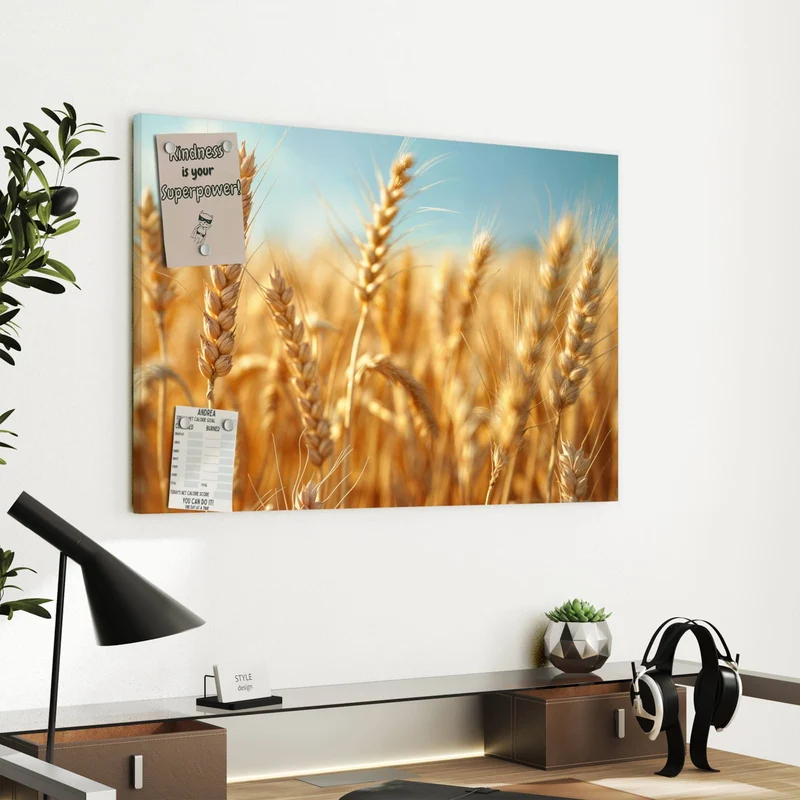 Metall Magnettafel - Weizen im Sonnenlicht