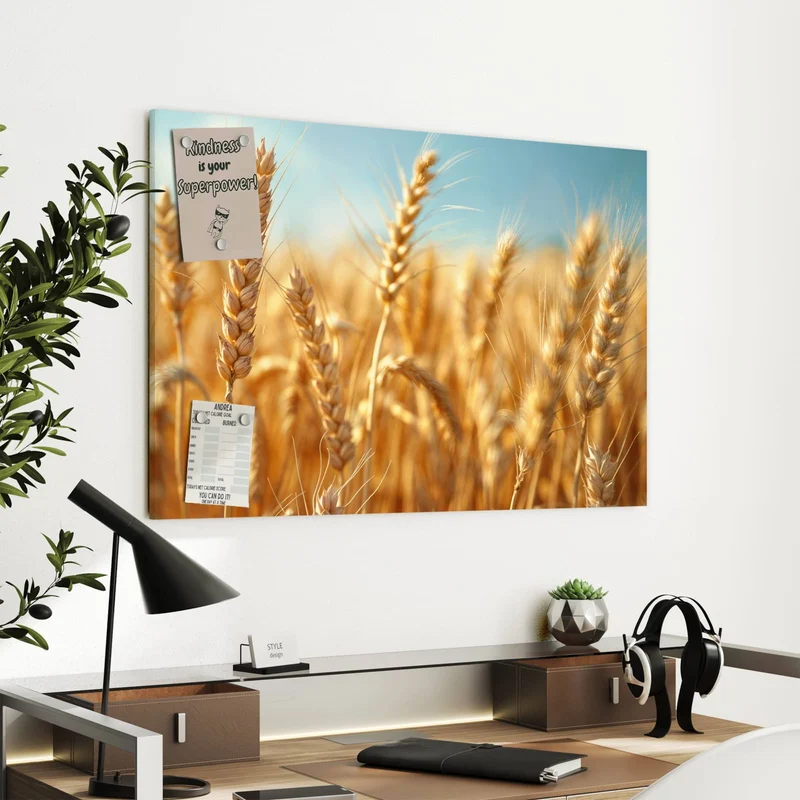 Metall Magnettafel - Weizen im Sonnenlicht