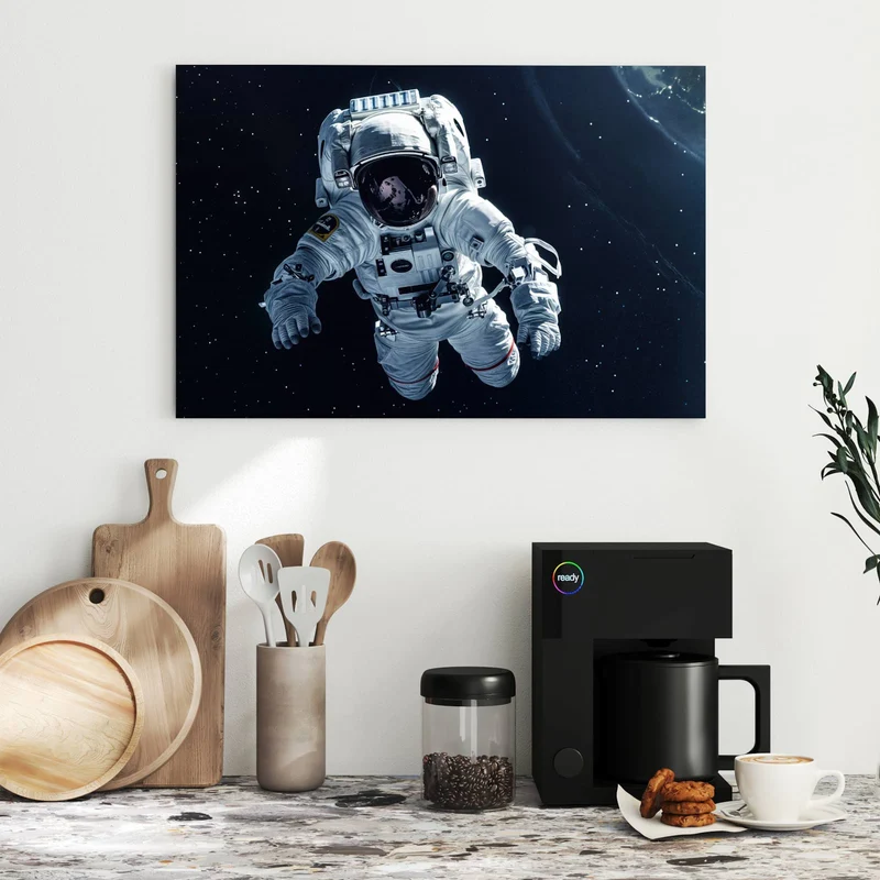 Metall Magnettafel - Schwebender Astronaut