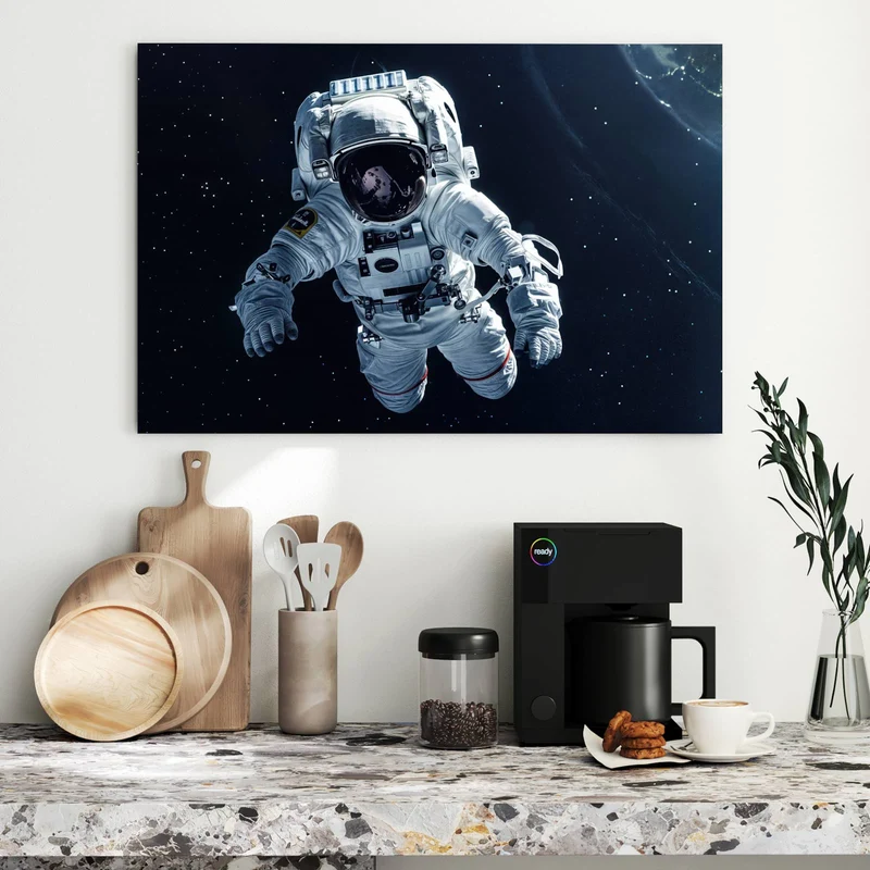 Metall Magnettafel - Schwebender Astronaut