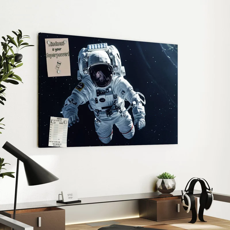 Metall Magnettafel - Schwebender Astronaut