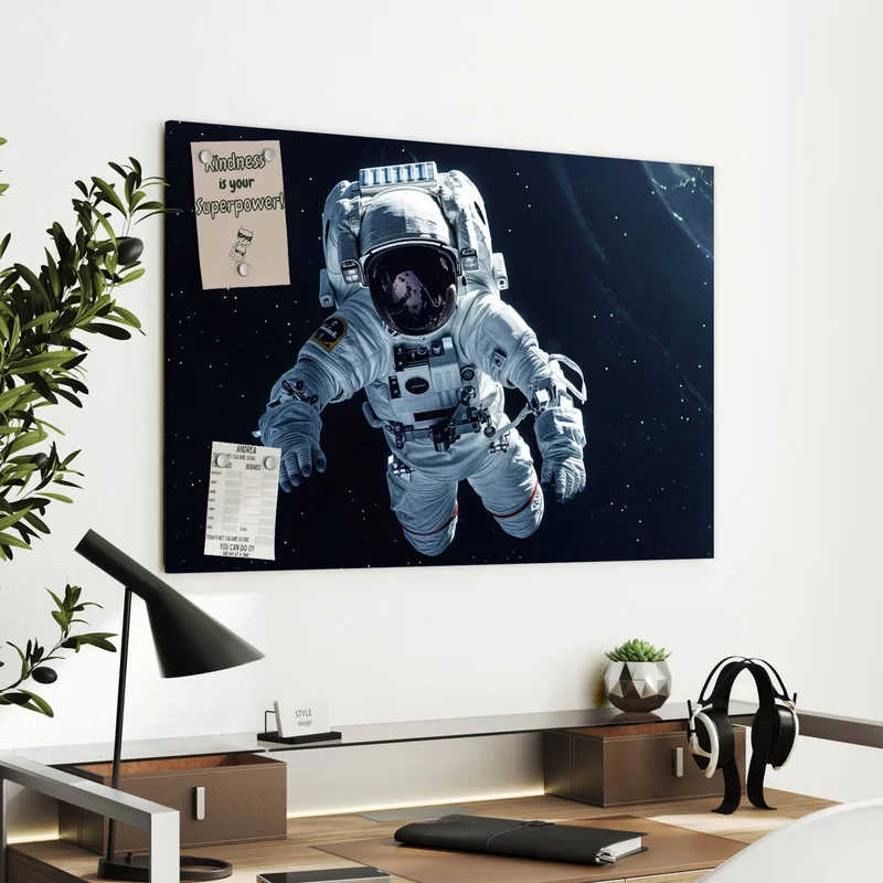 Metall Magnettafel - Schwebender Astronaut