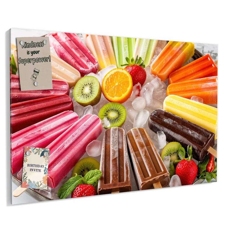 Metall Magnettafel - Sommerliches Eis