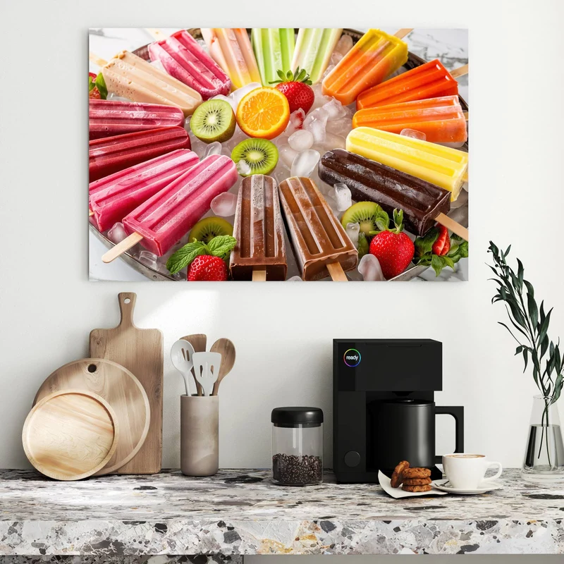 Metall Magnettafel - Sommerliches Eis