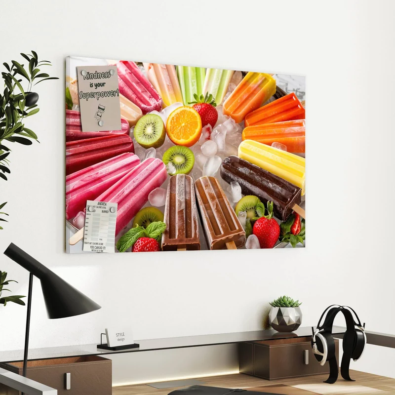 Metall Magnettafel - Sommerliches Eis