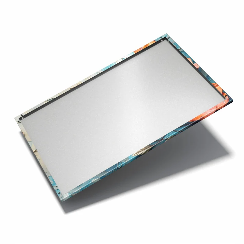 Metall Magnettafel - Oranger Mohn auf Blau
