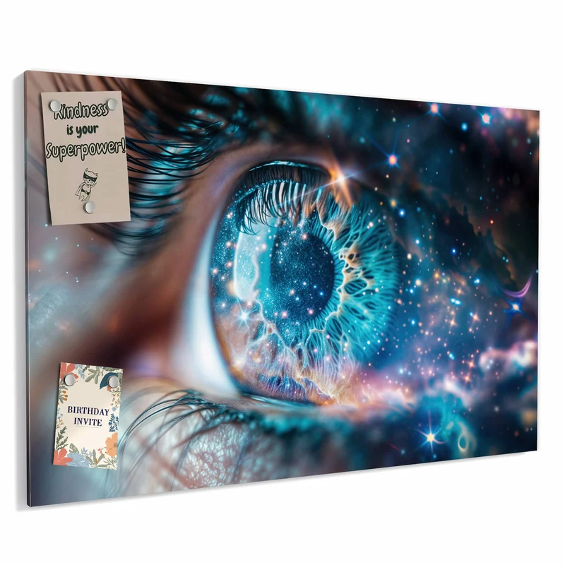Metall Magnettafel - Galaktisches Auge