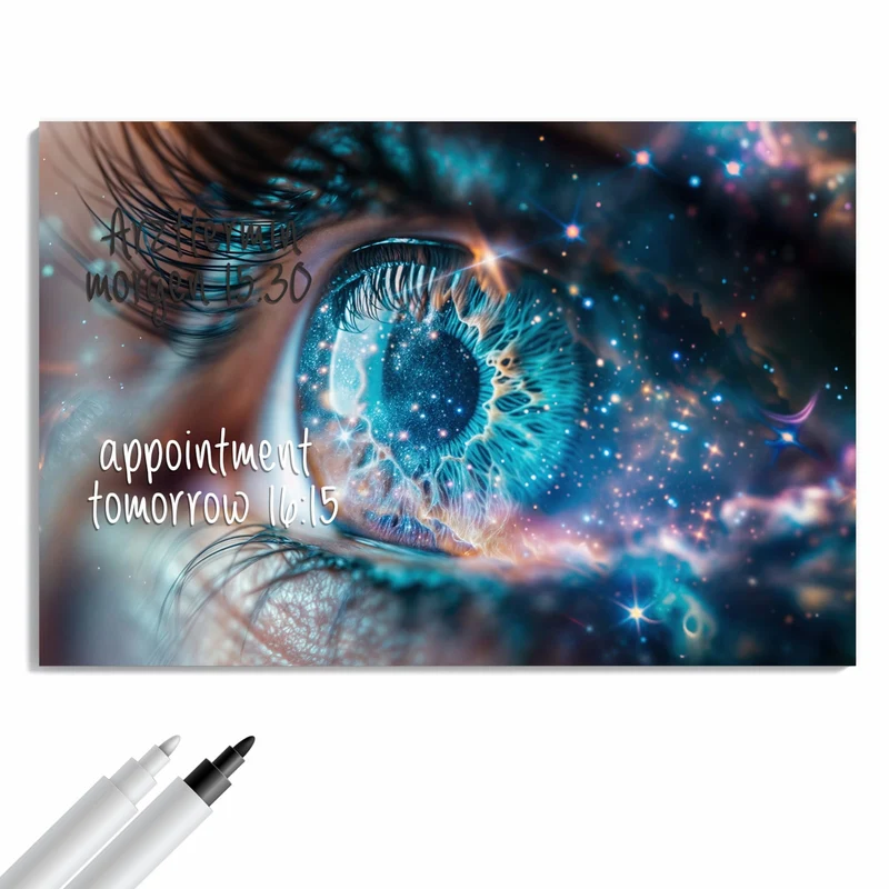 Metall Magnettafel - Galaktisches Auge