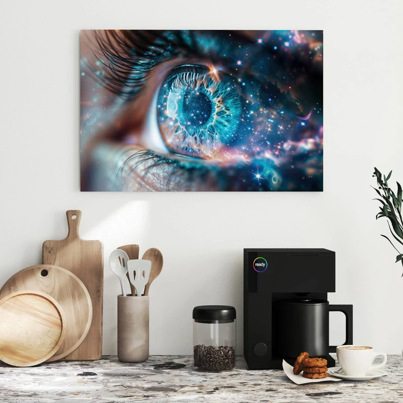 Metall Magnettafel - Galaktisches Auge