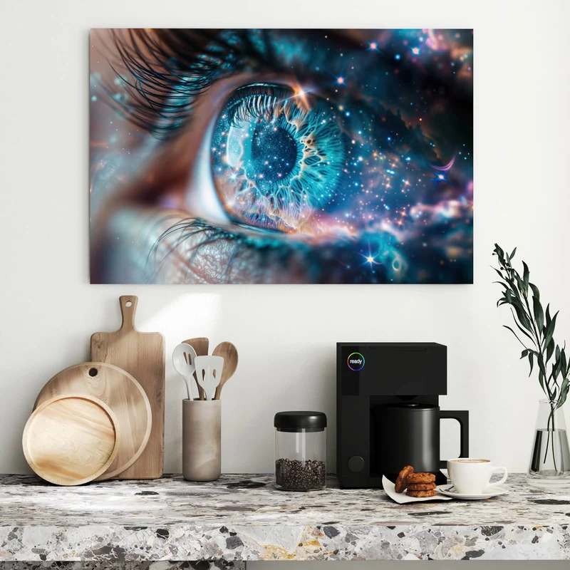 Metall Magnettafel - Galaktisches Auge