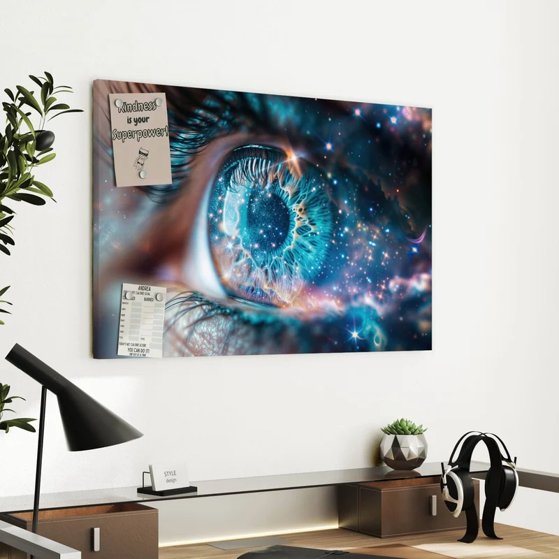 Metall Magnettafel - Galaktisches Auge