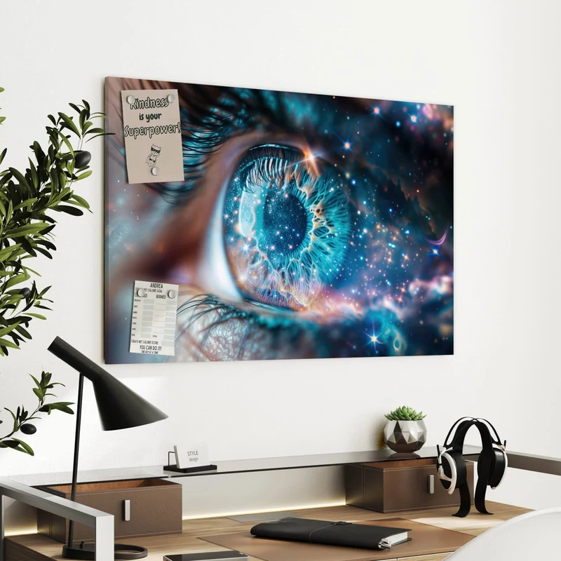 Metall Magnettafel - Galaktisches Auge