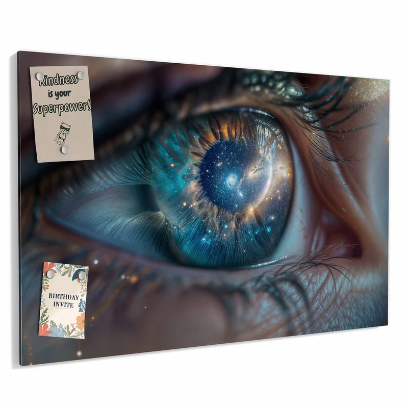 Metall Magnettafel - Galaxie im Auge