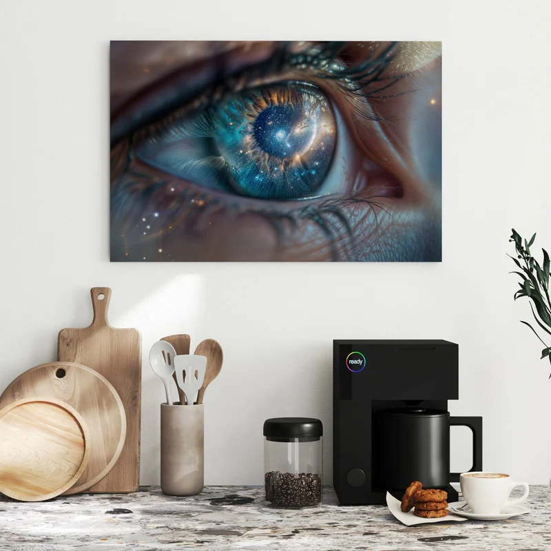 Metall Magnettafel - Galaxie im Auge