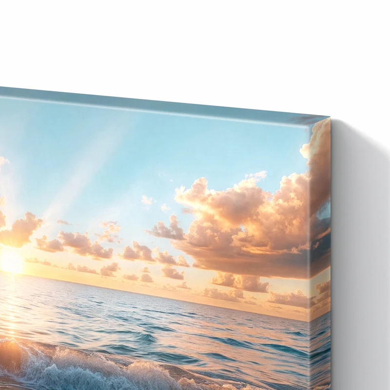 Metall Magnettafel - Sonne über der Brandung