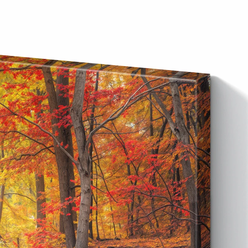 Metall Magnettafel - Herbstfarben am Seeufer