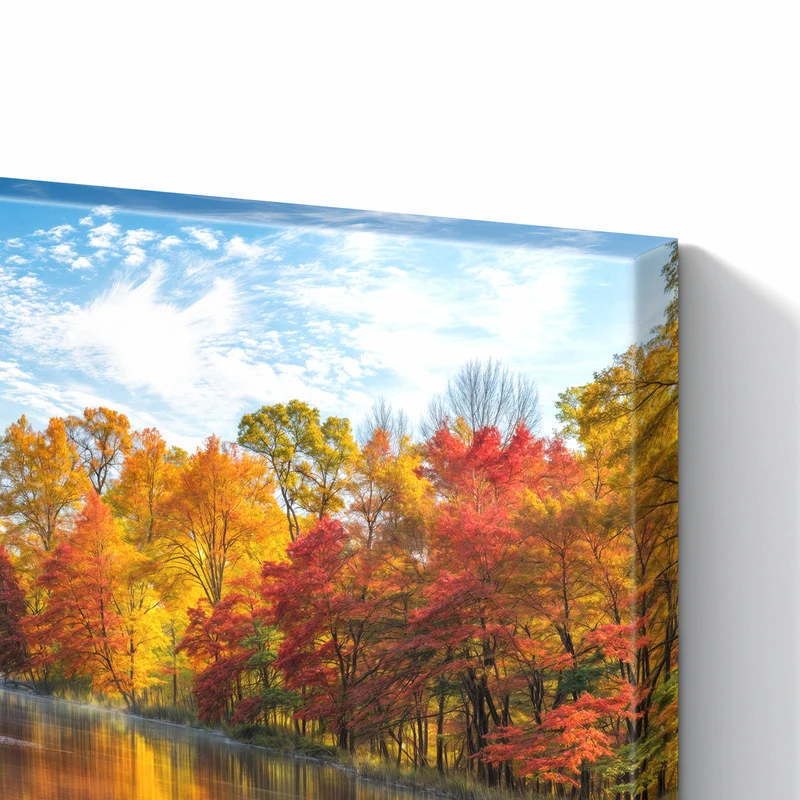 Metall Magnettafel - Spiegelung im Herbstsee